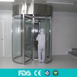 Tksage Stainless Steel Revolving Door Air Shower Clean Room Industrial Cheap Shower Rooms Prefabricated Clean Booth Lab Smart Shower Room