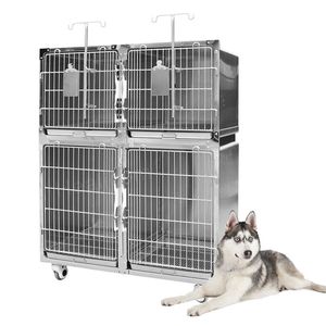 Stainless Steel Metal Luxury Small Collapsible Pet Display Dog Cages