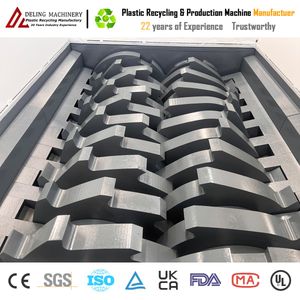 Dl-1200 Dual Twin Axis Waste Plastic Double Shaft Shredder Machine for Wood Fabric Metal Rubber Cardboard Tire Glass Hard Material Shredding Crushing Recycling
