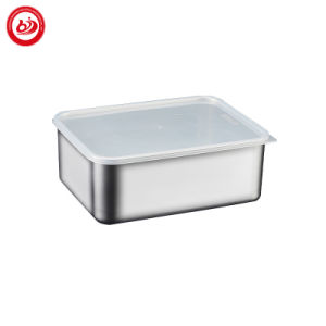 OEM/ODM Kitchenware Stainless Steel Fresh-Keeping for Sale Durable Storage Box with Lid