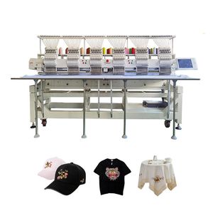 High Speed 1200 Rpm 6 Heads 12 15 Needles Embroidery Machine Computerized for Caps Shirt Cloth