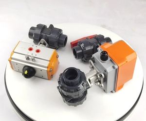 High Quality DN15 1/2 Inch Electrically Controlled Industrial Electric Valves PVC Double Union Ball Valve