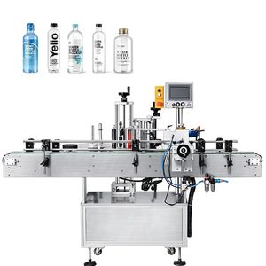 PLC Control Sticker Labels Automatic Round Bottle Glass Bottle Labeling Machine