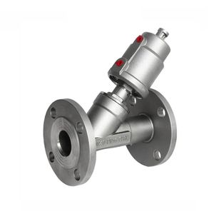 Double Acting Steam 1/2 Inch Flanged Pneumatic Actuator Angle Seat Valve