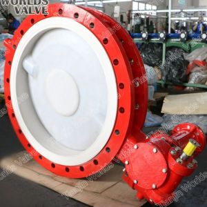 PTFE PFA Lining Concentric U Type Control Butterfly Valves