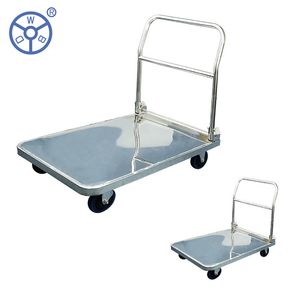 Wbd High Quality Foldable Stainless Steel Platform Trolley