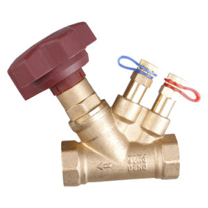 HAVC Systems Plate Dual Regulating Balancing Flow Meter Valves Brass-Water Pressure Regulating