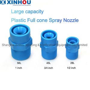 1/2 3/4 1 Cleaning Low Pressure Plastic Full Cone Water Jet Spray Nozzle