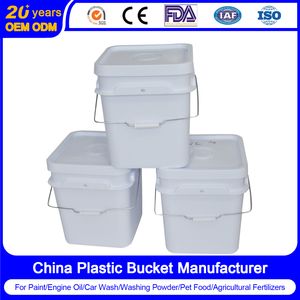 6 Gallon Customized Color Industrial Grade Plastic Bucket for Oil Paint Storage with Lid & Handle
