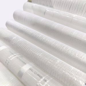 Lightweight Durable Polyester Cotton Look Linen Blend Transparent White Window Panel Custom Sheer Curtain Fabric