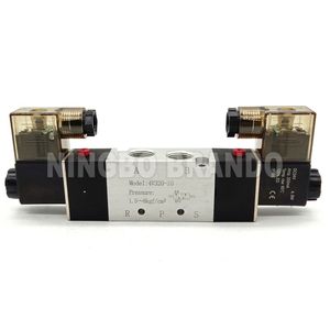 4V320-10 5/2 Way 5 Way 2 Position Pneumatic Directional Control Air Solenoid Valve 12VDC 24VDC 24VAC 110VAC 220VAC