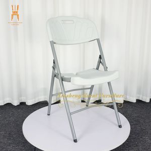 White Cheap Price Outdoor Office Plastic with Metal Frame Foldable Foldingchair for Banquet Party Garden Dining Wedding