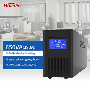 Shanpu Offline Backup UPS Power Supply 650va/390W Single-Phase 110V/220V Uninterruptible Power Supply UPS for Desktop Computer