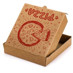 Pizza Box Custom Printed Factory Direct Takeaway Food Packaging Box Corrugated Paper Pizza Box for Restaurant