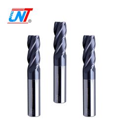 UNT Solid Carbide Fresa Coating CNC HRC55 4 Flutes Flat End Milling Cutter For Alloy Steel
