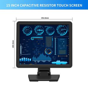 15 Inch Computer POS LCD Display Capacitive Touch Screen Monitor