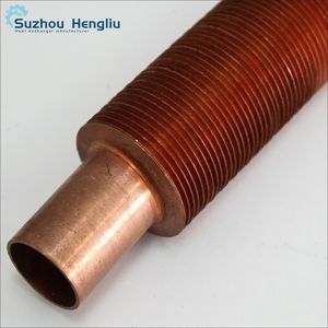 Compact Copper Finned Tube for Adsorption Cooling System