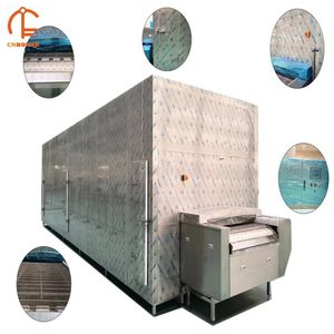 Automatic Tunnel Freezing Equipment, Continuous Tunnel Quick Freezer, Fluidized Tunnel Freezer, for Food Processing
