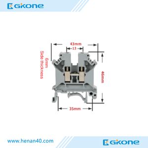 Gkone CE RoHS 800V 41A 6mm2 Terminal Block Screw Terminal Block Connector