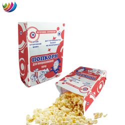 Food Greaseproof Paper Biodegradable Microwave Popcorn Bling Packing Bag with Reflecting Film