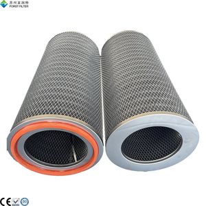 Shot Blasting Industrial Dust Filtration Cellulose Gas Turbine Air Intake Filter Cartridge