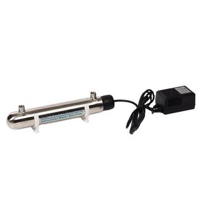UV-16W Stainless Steel 304 UV Light Sterilizer 253.7nm Ozone-Free 2gpm 0.5t/H UV Disinfection for Water Filter Machine