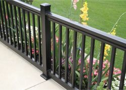 Customized Aluminum Security Fence Stair Handrail Aluminium Railing System Patio Enclosures Barandilla De Aluminio Slat Fences