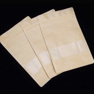 Kraft Pouch Clear Window Packaging Bag