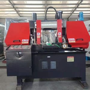 Gd4230 Horizontal Double Column Band Sawing Machine Hydraulic Semi-Automatic Round Bar Sawing