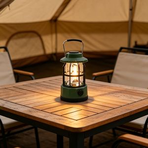 3xaa Operated Vintage Style COB LED Camping Lantern with IP44 Waterproof for Outdoor Camping