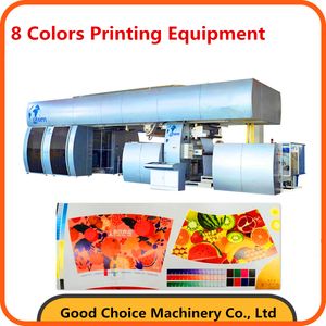 8 Colors Ceramic Anilox Roller Equipment Flexo Printing Machine