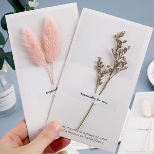 DIY Dried Flower Greeting Card Creative Flowers Literary Birthday Greeting Card Valentines Gift