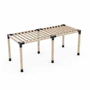 Woodwork Pergola Kit Wood Stand Kit with Steel Brackets Modular Pergola Brackets