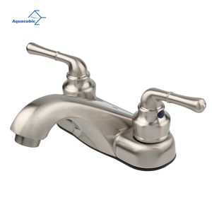 2021 New Arrival Dual Handle Tap Centerset 4" Spread and Above Widespread Bathroom Basin Vanity Faucet