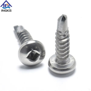 Custom Stainless Steel 304 316 Square Pan Head Self Drilling Roofing Screws Tek Screws