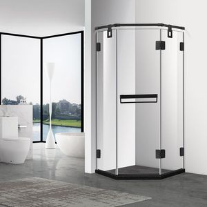 Bathroom Corner Mounted Glass Shower Cubicle