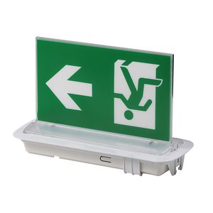 3W Ceiling Recessed LED Emergency Light Double-Side Rechargeable Exit Sign