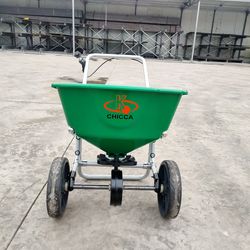 Manual Garden Fertilizer Stainless Steel Broadcast Walk Behind Lawn Planter Seed Spreader