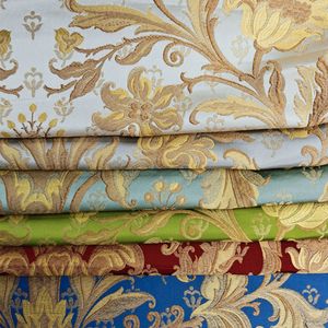 Factory Direct Sales Luxury European Yarn Dyed Thick Damask Blackout Curtain Fabric for Living Room