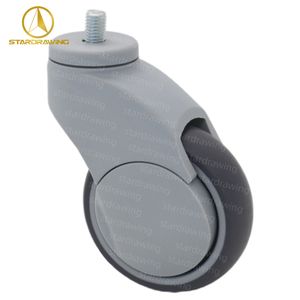 Stardrawing 3/4/5inch 75/100/125mm Threaded Stem Hospital Caster Wheel Medical Equipment Caster