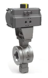 Pneumatic Wafer V-Ball Valve