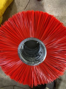 Road Snow Cleaning Machine with Red Filaments and Steel Wire