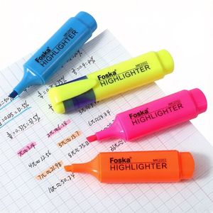 Foska Bright Colors Marker Pen Student Supplies Non-Toxic Smooth Writing Fluorescent Highlighter