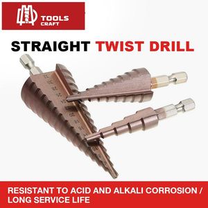 HSS Step Drill Bits Set for Metal with Straight Flute