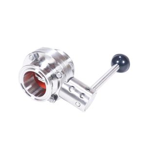 1.5inch Sanitary Stainless Steel Tri Clamp Butterfly Valve with Pulling Handle