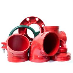 Galvanised Iron Notch Fittings 50mm Steel Alloy Cast Iron Plastic Machined Fire Sprinkler Truck Groove Elbow 12mm Painted