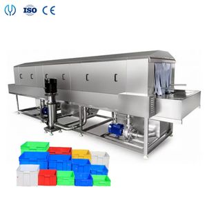 Industrial Plastic Crate Cleaning Machine Basket Box Washing Machine for Food Factory