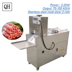 Commercial Use Electric Stainless Steel Mutton Chipper Beef Slicer Cut The Frozen Meat Into Paper-Thin Slices High Speed Processing Capacity for Trading Company