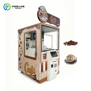 CE Certification Self-Service with Touchscreen Intelligent Robotic Coffee Maker Machine