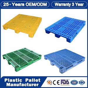 Plastic Pallet Manufacturer Industrial One Four Way Entry Spill IBC Rackable Stackable Export Printing Warehouse Storage HDPE Euro Heavy Duty Plastic Pallet